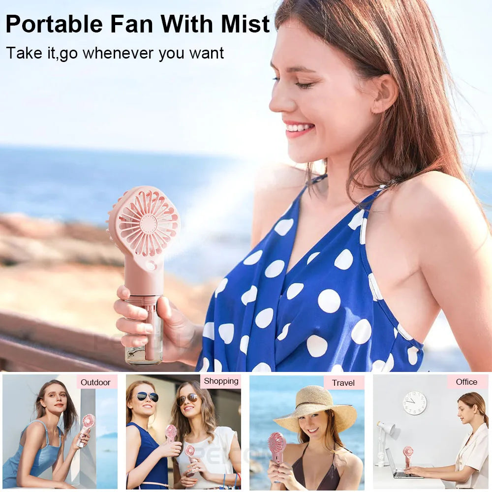 Portable Handheld Misting Fan