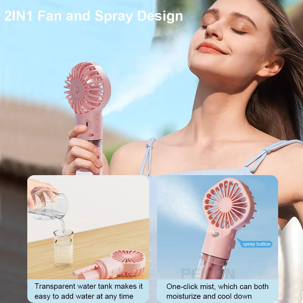 Portable Handheld Misting Fan