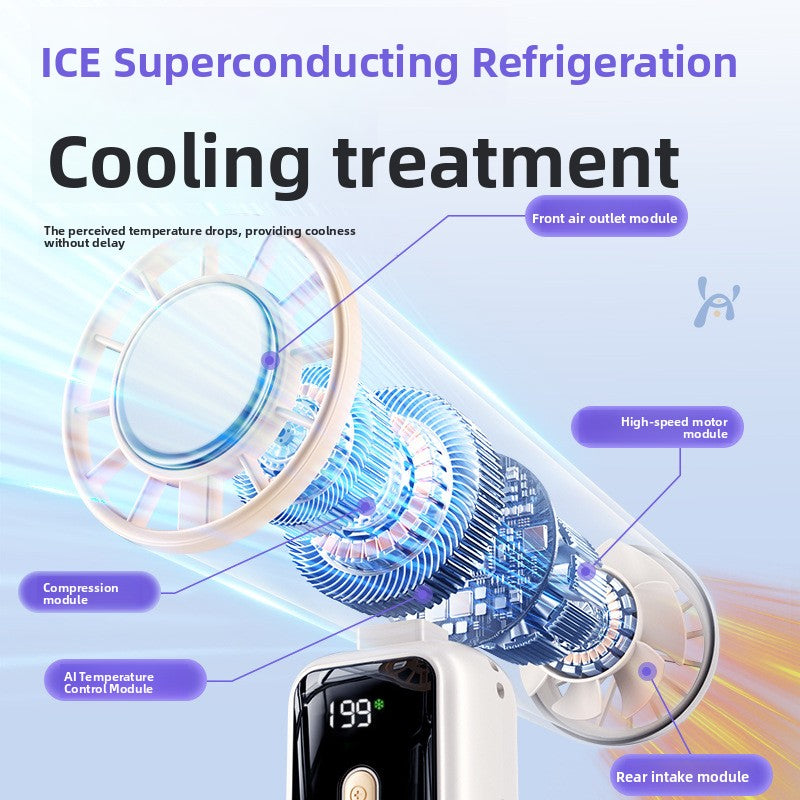 Rechargeable Cooling Fan - Digital Display