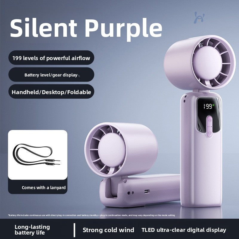 Rechargeable Cooling Fan - Digital Display
